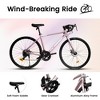 RISOKEYS City Commuting Road Bicycle 700C Tires,16 Speeds, Aluminum Alloy Frame Disc Brake Bike,City Commuting Road Bicycle for Men Women, - 2 of 4