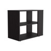 SEVOBAL End Tables Anthropologie Home Decor Night Stands with 2 Shelves and 4 Legs for Living Room, Black, 11.8"*23.6"*19.7" - 2 of 4