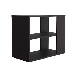 SEVOBAL End Tables Narrow Side Table Small Nightstand with Two Shelves and Sturdy Build for Living Room, Black, 11.8"*23.6"*19.7" - 1 of 4
