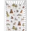 Sweet Jojo Designs Boy Girl Gender Neutral Unisex Fitted Crib Sheets Set Watercolor Woodland Forest Animals Green Brown White 2pc - 2 of 4