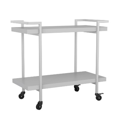2 Tier Mobile Wood Grain Office Storage and Printer Cart - Martha Stewart