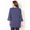Catherines Women's Plus Size Black Label Grommet Ponte Tunic - 3 of 4