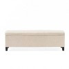 NicBex Modern 51.25" Storage Bench Wood Accent Stools with Cushioned Top for Bedroom and Entryway - 3 of 4