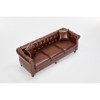 Buenhomino Chesterfield Faux Leather Sofa – Classic 3-Seater with Rolled Arms & Tufted Back, Upholstered Couch for Living Room or Bedroom - 4 of 4