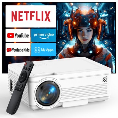 SUGIFT Portable 1080P HD Projector with 200” Display, Bluetooth Audio, Keystone Correction, and Wide Device Compatibility