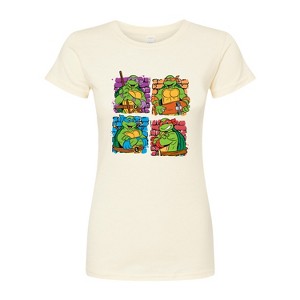Women's - Teenage Mutant Ninja Turtles - Bricks Fitted Graphic T-Shirt - 1 of 3