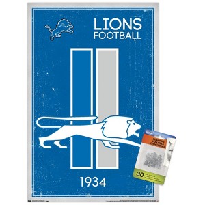 Trends International NFL Detroit Lions - Retro Logo 14 Unframed Wall Poster Prints - 1 of 4