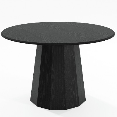 Dovelina Round Dining Table Mid-Century Dining Room Table with Designer Table Base