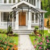 ACEPANO 98.5 in. H Outdoor Climbing Plants Support Metal Garden Rose Arch-Black - 2 of 4