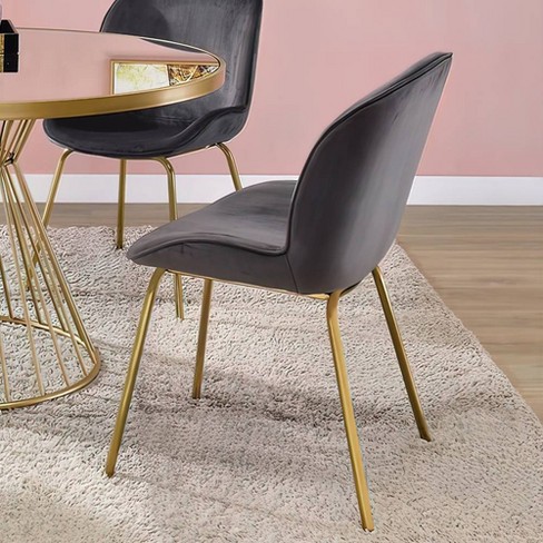 Gold velvet dining online chairs