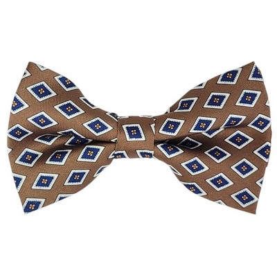 brown, navy and yellow