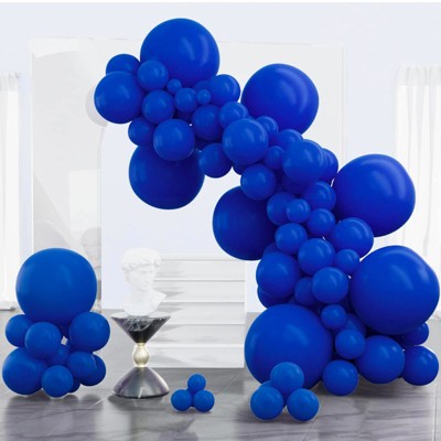 PartyWoo Balloons Royal Blue Dark Matte 18 12 10 5 Inch 100 pcs