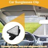 Unique Bargains Universal Car Sunglasses Clip with Magnetic PU Leather 3.15"x2.36" 1 Pc - 2 of 4