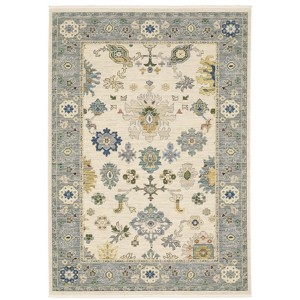 Oriental Weavers Lucca 846H1 Ivory/ Blue Indoor Area Rug - 5'3" x 7'6" - 1 of 4
