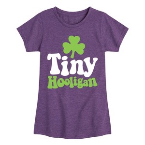 Girls' - Instant Message - St. Patrick's Day Tiny Hooligan Fitted Short Sleeve Graphic T-Shirt - 1 of 4