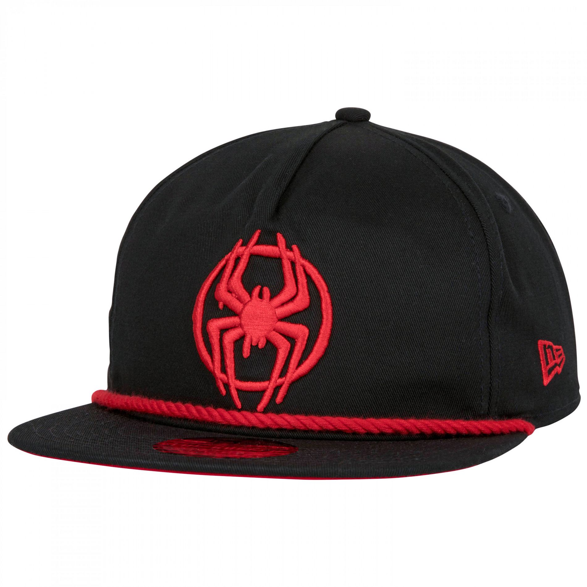 Adult Spider-Man Miles Morales Logo New Era Adjustable Golfer Rope Hat - One Size Fits Most