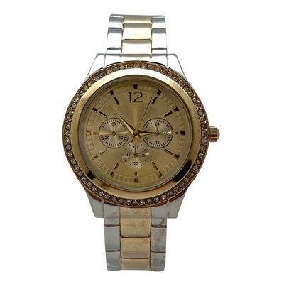 Olivia Pratt Two Tone Boyfriend Style Bangle Women Watch : Target