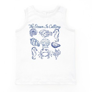 The Juniper Shop The Ocean Is Calling Collage Youth Tank Top - 1 of 4