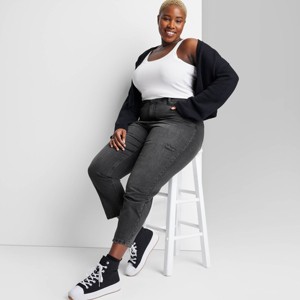 Women's Super-High Rise Tapered Jeans - Wild Fable™ - 1 of 3