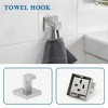 Itopfox 4 Piece Bathroom Hardware Set Brushed Nickel Stainless Steel 16 Inch Towel Bar Toilet Paper Holder Towel Ring Robe Hook Kit - 2 of 4