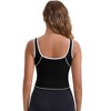 INSPIRE CHIC Women's Wide Straps U-Neck with Padded Push Up Elastic Tight Colorblock Workout Tank - 2 of 4