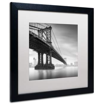 Trademark Fine Art -Moises Levy 'Manhattan Bridge I' Matted Framed Art
