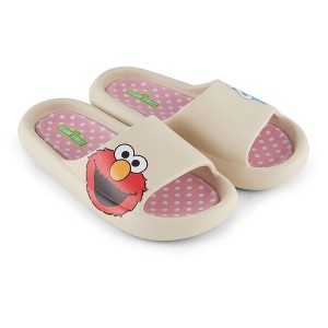 Sesame Street Ladies Comfort Slide - Beige Women's Slippers: Cozy Elegance for Every Step - 1 of 4