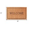 HomeRoots 30" X 48" Natural and Black Coir Welcome Outdoor Door Mat - 3 of 3