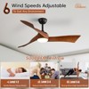 Sofucor Wood Ceiling Fans with Lights and Remote Noiseless Reversible DC Motor 3 Blades for Farmhouse Patio Living Room Bedroom Office Indoor Outdoor - 2 of 4