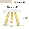NicBex Modern 42 Inch Round Coffee Table with Silver/Gold Stainless Steel Legs for Living Room,Bedroom - 3 of 4