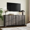 4 Doors & Adjustable Shelves  Wood Sideboard Buffet Cabinet , for Kitchens, Dining Rooms, - 4 of 4