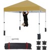 Outdoor Tent, Portable Coating Tent 10 x 10 ft, Picnic Tent, Folding Canopy Tent with Hand Bag, Waterproof Windproof UV Protection Tent, Khaki - 3 of 4