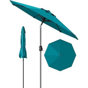 10FT Heavy Duty Patio Umbrella, 8-Rib Steel Frame with Easy Crank & Tilt, Waterproof Sunshade for Outdoor Table & Poolside - 1 of 4
