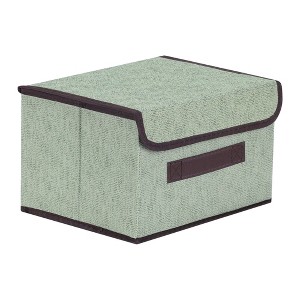 REGALWOVEN Collapsible Clothes Books Organizing Fabric Storage Bin with Lid and Handle 1Pc - 1 of 4