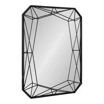 22" x 28" Keyleigh Rectangle Metal Accent Wall Mirror Black - Kate and Laurel