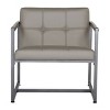 studio designs Camber Mid Century Modern Accent Chair: Bonded Leather, Steel Frame, 250lb Capacity - 3 of 4