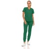 MediChic Scrubs for Women's V-Neck Scrub Set with Six Pocket Cargo Jogger Pants with 4-Way Stretch - 2 of 4