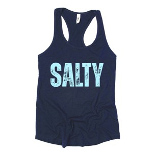Simply Sage Market Salty Block Distressed Racerback Tank - 1 of 3