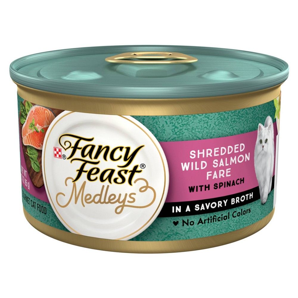 Purina Fancy Feast Medleys Shredded Wild Salmon Flavor Wet Cat Food - 3oz