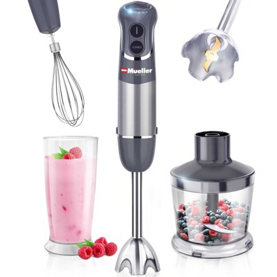 Zell Immersion Blender Handheld, Reinforced 800 Watt 5 Speed Turbo