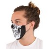HalloweenCostumes.com   Skeleton Sublimated Face Mask for Adults, Black/White - 2 of 3