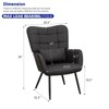 NicBex Leather Accent Chair,Upholstered Living Room Chairs with High Backrest and Metal Legs,Modern Arm Chair,Accent Chairs for Living Room - 3 of 4