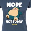 Women's - Pokémon - Nope Not Today Snorlax Fitted Graphic T-Shirt - 2 of 3