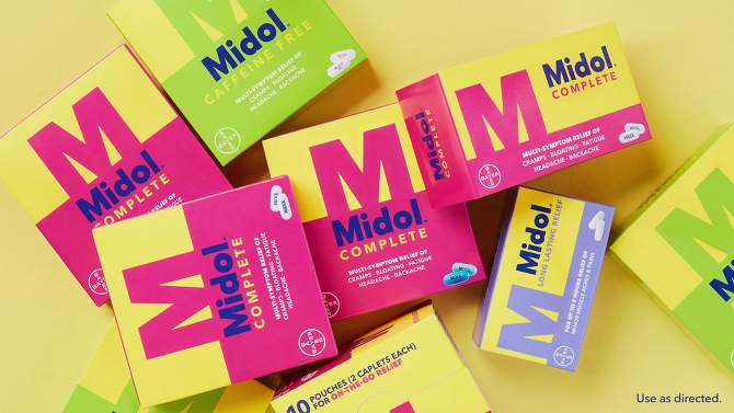 Midol On the Go Menstrual Symptom Relief with Acetaminophen Tablets - 20ct, 2 of 8, play video