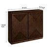 39" Slim Fluted Storage Cabinet,Mid Century Modern Sideboard Buffet,Entryway Organizer-Baofuwish - 4 of 4