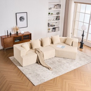 Modern Modular Chenille Sectional Sofa with Memory Foam,Deep Seat Comfortable 2-Seater Couch for Living Room, Bedroom, or Apartment–The Pop Home - 1 of 4