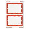 Universal Border-Style Self-Adhesive Name Badges, 3 1/2 x 2 1/4, White/Red, 100/Pack - 2 of 2
