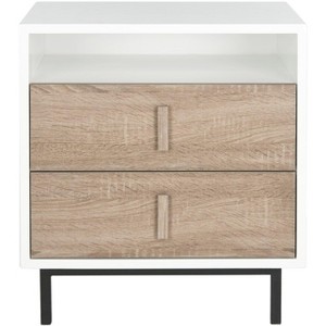 Kefton Cabinet - FOX4219 - White/Oak - Safavieh Couture - 1 of 4
