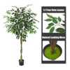 Acekool 5 Ft Faux Ficus Tree with Silk Leaves, Lifelike Trunk & Pot – Indoor & Outdoor Artificial Plant for Home, Office & Patio Decor - 3 of 4
