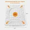 Queen Size Mattress Pad - Cooling Breathable Topper, Quilted Protector, 8 - 21 Deep Pocket, White, 60x80 Inches - 4 of 4